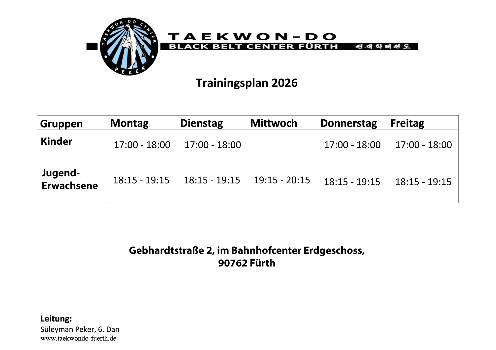 Trainingsplan 2026